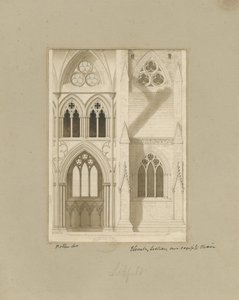 Interieur van de kathedraal van Lichfield - Schip door Joseph Potter