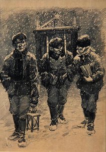 Kerstzangers door Joseph Rapacki
