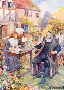 John Milton in zijn tuin door Joseph Ratcliffe Skelton