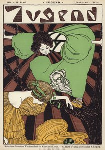 Omslagillustratie voor Jugend magazine door Joseph Rudolf Witzel