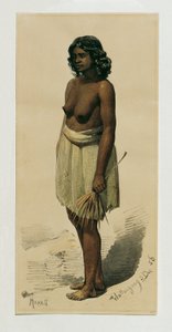 Inheems meisje uit Woolongong (Wollongong), Australië door Joseph Selleny