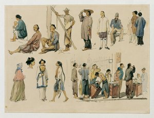 Figurenstudies van Chinezen