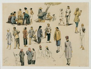 Figurenstudies van Chinezen