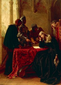 Abdicatie van Mary Queen of Scots in Loch Leven Castle, c. 1850