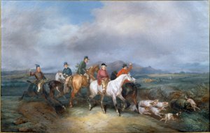 Eberjagd door Joseph Simon Volmar