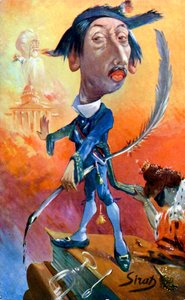 Maurice Barrès - karikatuur door Sirat