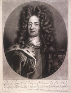 Ovaal portret van George I, koning van Groot-Brittannië, ca. 1700