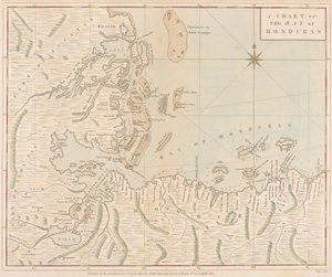 Een kaart van de Baai van Honduras door Joseph Smith Speer