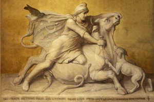 De onoverwinnelijke god Mitra, eind 19e-begin 20e eeuw door Joseph Stallaert