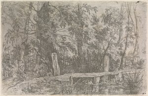 Landschap met brug