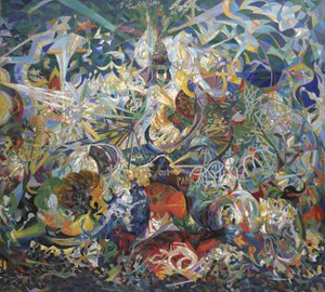 Slag van Lichten, Coney Island, Mardi Gras door Joseph Stella