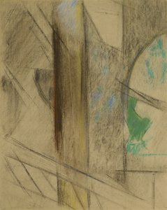 Studie voor Brooklyn Bridge door Joseph Stella