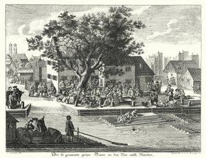 De Gruene Baum herberg nabij München door Joseph Stephan