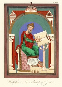 Wulstan II (of Wulfstan), Aartsbisschop van York (gravure)