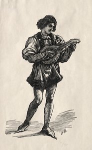 Een Troubadour door Joseph Swain