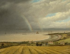 Een uitzicht vanaf Portishead richting Wales, ca.1832