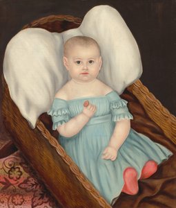 Baby in Wiegmand, ca. 1840