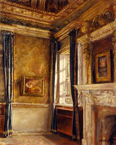 Blauwe fluwelen kamer - Hoek van dromen, Chiswick House door Joseph Williams Topham Vinall
