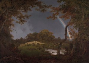 Landschap met een regenboog