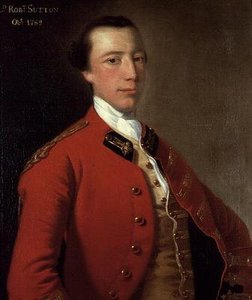 Portret van Lord Robert Sutton in uniform