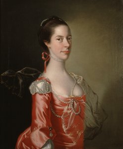 Portret van een dame, ca. 1760 (olieverf op doek) door Joseph Wright of Derby