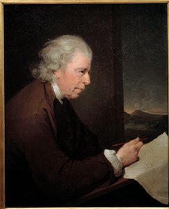 Portret van de horlogemaker, geoloog en natuurkundige John Whitehurst door Joseph Wright of Derby