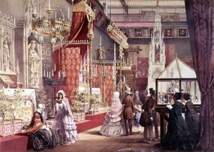 Grote Tentoonstelling: Middeleeuwse Hof, ontworpen door Pugin, 1851 door Joseph after Nash