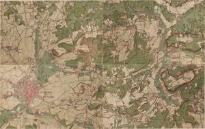 Kaart van Loven ou Louvain - Leuven door Joseph de Ferraris
