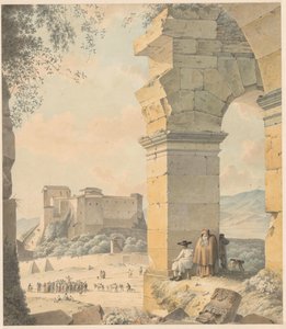 Colosseum en Santi Quattro Coronati door Josephus Augustus Knip