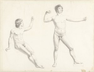 Twee mannelijke naaktstudies