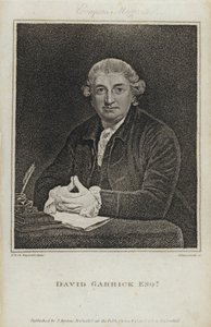 David Garrick, Engelse acteur, toneelschrijver en theatermanager door Joshua (after) Reynolds