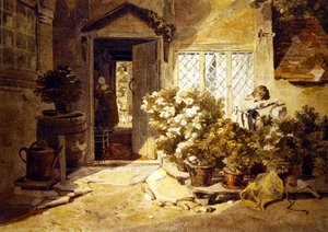 Een Cottage Tuin door Joshua Cristall