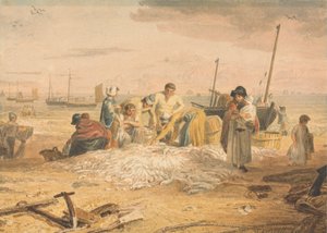 Een vangst van makreel aan land brengen, Hastings