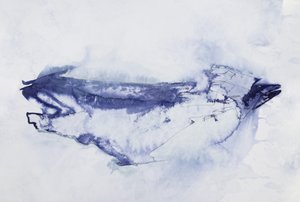 Abstracte Blauwe Vogel