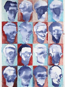 Raster met abstracte gezichten door Joshua Hoskins