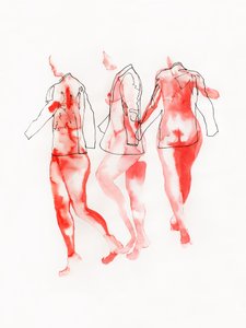 Abstracte rode figuren