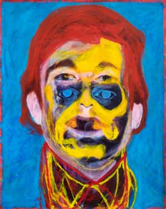 Kleurrijk abstract portret door Joshua Hoskins