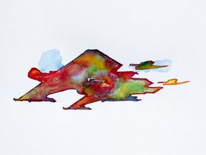 Levendige abstracte stroming door Joshua Hoskins