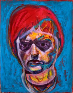 Levendig abstract portret door Joshua Hoskins