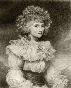 Elizabeth Cavendish, Hertogin van Devonshire, gegraveerd door F. Bartolozzi, uit 
