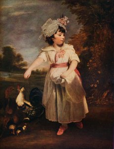 Lady Catherine Pelham Clinton voedt haar kippen, 1781