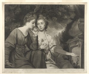 Mevrouw Harriet Bouverie en mevrouw Frances Ann Crewe, gegraveerd door Giuseppe Marchi, 1770 door Joshua Reynolds