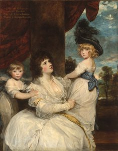 Portret van Jane, Gravin van Harrington, met haar Zonen, de Burggraaf Petersham en de Eerwaarde Lincoln Stanhope