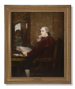 Portret van William Henry Cavendish Bentinck, 3e hertog van Portland aan zijn bureau door Joshua Reynolds