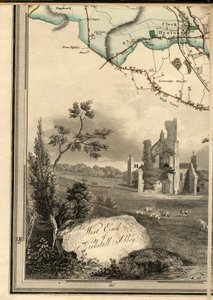 West End van Kirkstall Abbey (gravure)