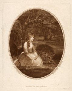 Miss Elizabeth Beauclerc als Una, gegraveerd door Thomas Watson