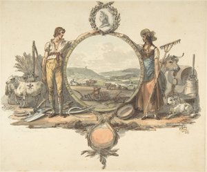Ontwerp voor een Frontispice, ca. 1793 door Josiah Boydell