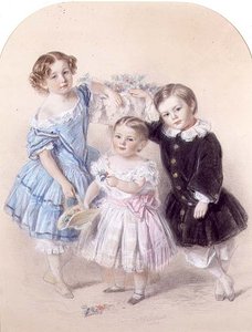Portret van drie jonge kinderen