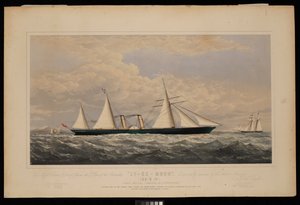 Aan de heren Dent & Co van China, deze prent van het stoomschip Ly-Ee-Moon, Norman Hill, Esqr Commandant.... gebouwd door de Thames Iron Works and Shipbuilding Company, Blackwall..., c.1860 door Josiah Taylor