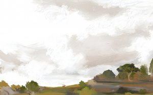 Rustig impressionistisch landschap door Josie George